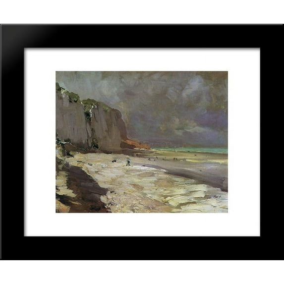 Beach at Dieppe 20x24 Framed Art Print by Konstantin Korovin