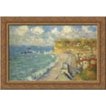 thumbnail image 1 of Beach at Fecamp 24x20 Gold Ornate Wood Framed Canvas Art by Gustave Loiseau, 1 of 2