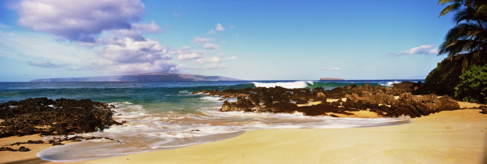 Beach at North Shore Maui Hawaii USA Canvas Art - Panoramic Images (36 x 12)