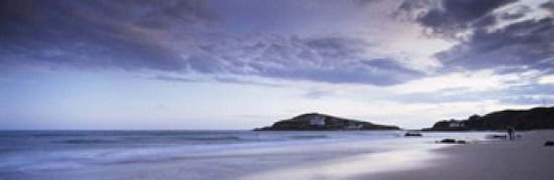 Beach at dusk Burgh Island Bigbury-On-Sea Devon England Canvas Art - Panoramic Images (18 x 6)