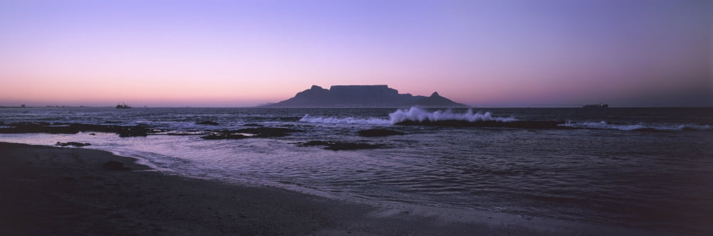 Beach at sunset Blouberg Beach Cape Town Western Cape Province South Africa Canvas Art - Panoramic Images (27 x 9)