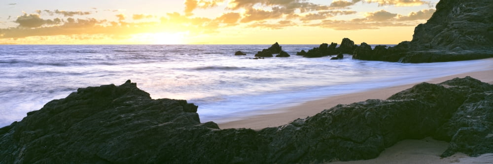 Beach at sunset Cerritos Beach Baja California Sur Mexico Canvas Art - Panoramic Images (27 x 9)