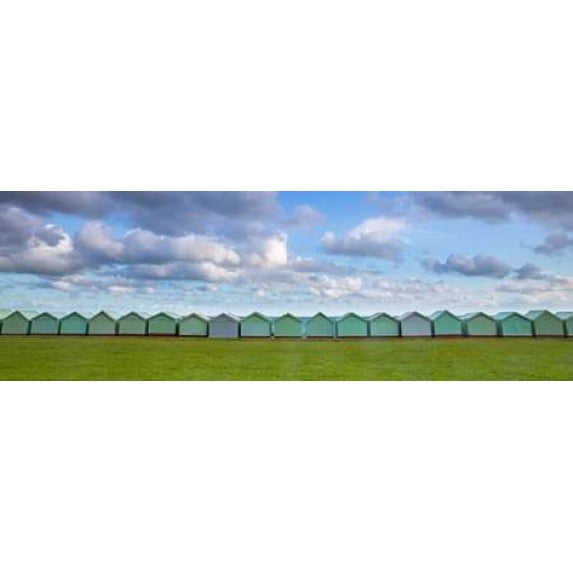 Beach huts in a row Poster Print by Assaf Frank (12 x 36)