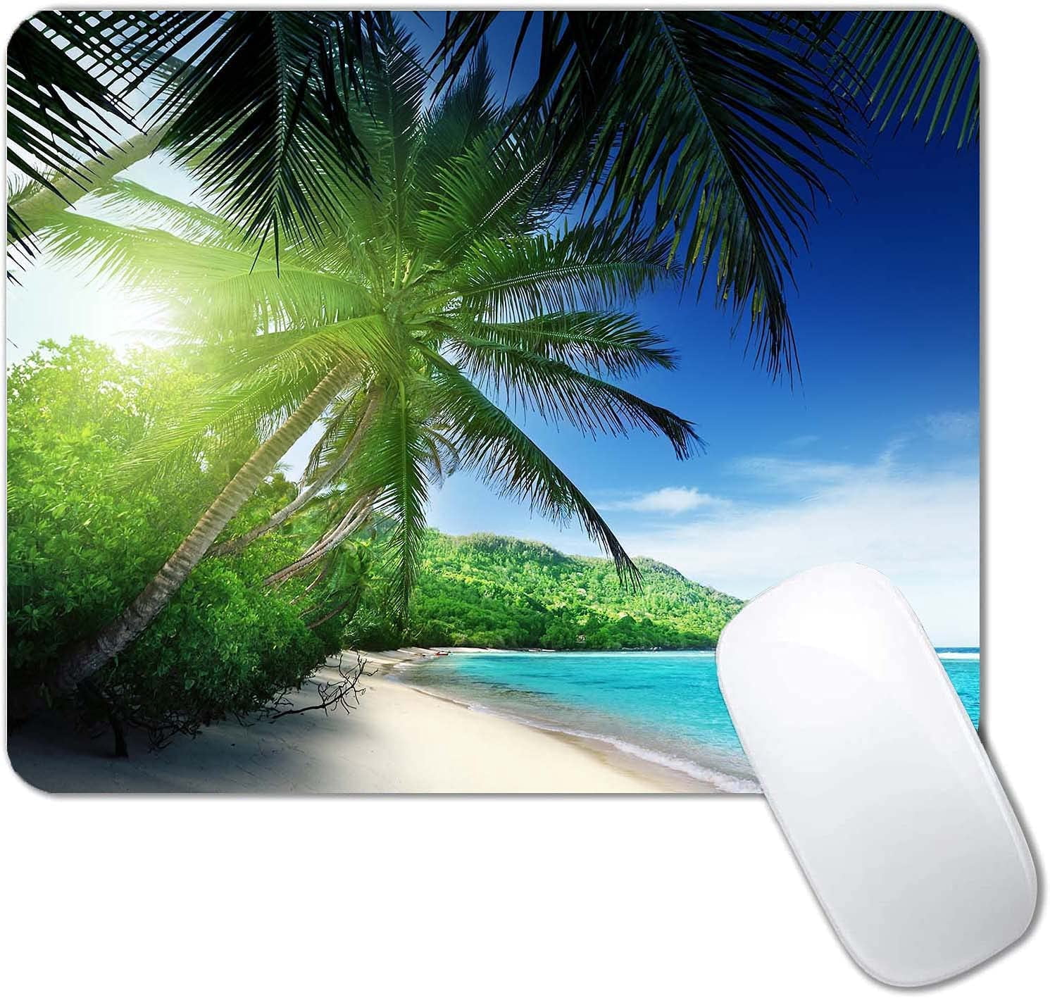 Beach in Sunset Mouse Pad,Non-Slip Rubber Base Wireless Gaming ...