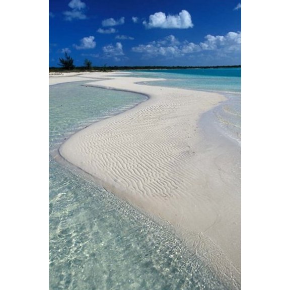 Beach of Half Moon Bay Turks and Caicos Canvas Art - Nik Wheeler DanitaDelimont (24 x 36)