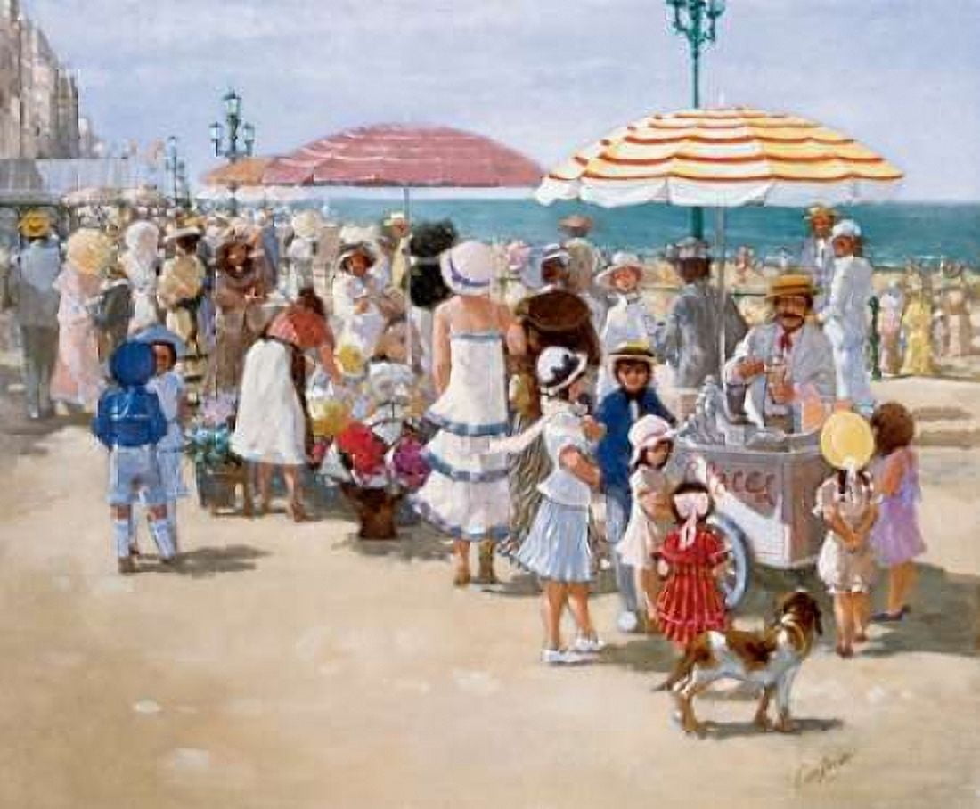 Beach old times III Canvas Art - Carel van Rooijen (20 x 24)