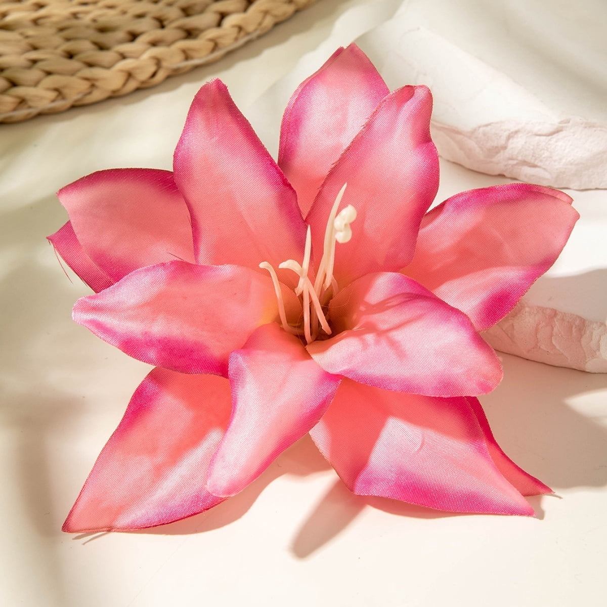 Beach resort style peony flower hairpin for women, small side clip hairpin, flower hair accessory, elegant travel match