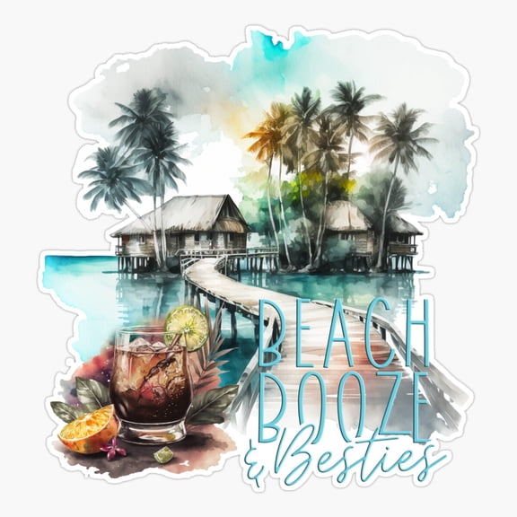 Beach s Besties Number Seven Sticker