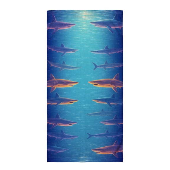Beach shark towels A group of sharks swimming in the ocean. soft beach towels beach towel large micro fiber beach towels pool essentials for women
