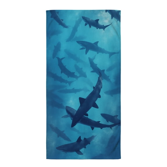 Beach towels oversized shark A large group of sharks swimming in the ocean. nice beach towels x large beach towel beach towels microfiber quick dry mens beach accessories