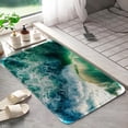 thumbnail image 1 of Beach waves 1057 Non-Slip Memory Foam Bath Rug: Absorbent, Quick-Dry, Machine Washable, Soft & Comfortable - M, 1 of 7
