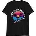 BeachFunny Summer Sun Summer Means Surfing FunShortSleeve 100 Cotton