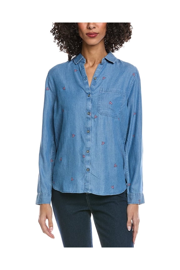 womens Cassie Shirt, s, Blue
