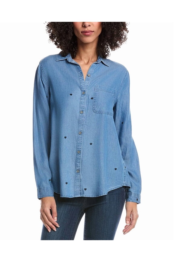 womens  Maylee Top, l, Blue