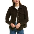 thumbnail image 1 of BeachLunchLounge womens  Tory Fleece Shacket, l, Brown, 1 of 3