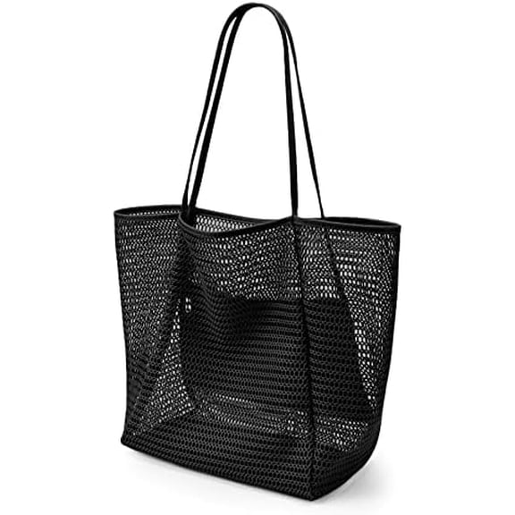 BeachNylon Mesh Tote Bag, Casual Tote Bag Hobo Women Foldable MAX 23L Shoulder Bag For Beach Picnic Vacation