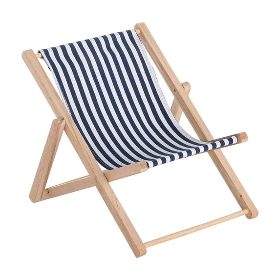 Beachcombers B22600 Navy Stripe Beach Chair Accent, 11.87-inch High
