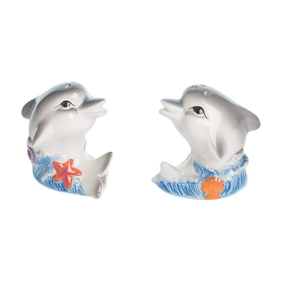 Beachcombers B23919 Dolphin Salt and Pepper Set, 5-inch Length