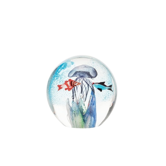 Beachcombers B24773 Navy Jellyfish Paperweight, 4.53-inch Diameter
