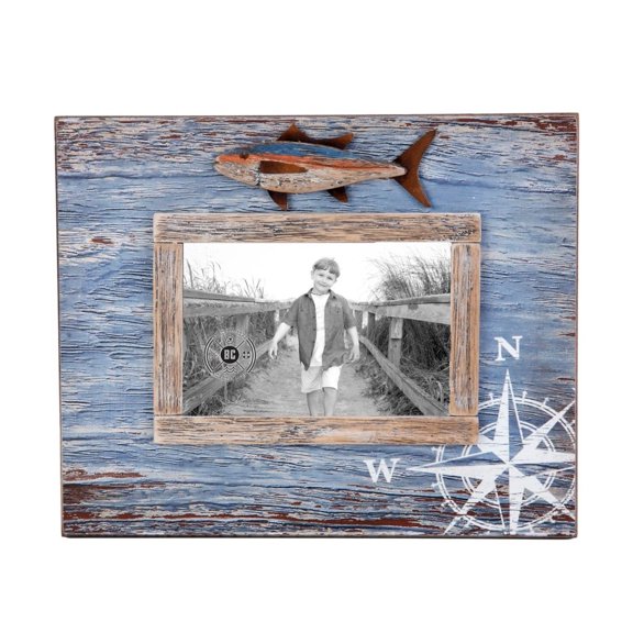 Blackfin Tuna 4 x 6 Photo Frame Picture Holder Nautical Lake Coastal Photo Frame for Wall Shelf or Tabletop Decor Decoration