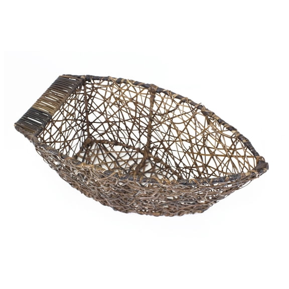 Boat Skiff Decorative Wicker Basket 5.75" x 12.5"
