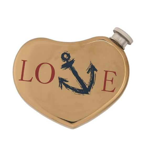 Brass Love Flask