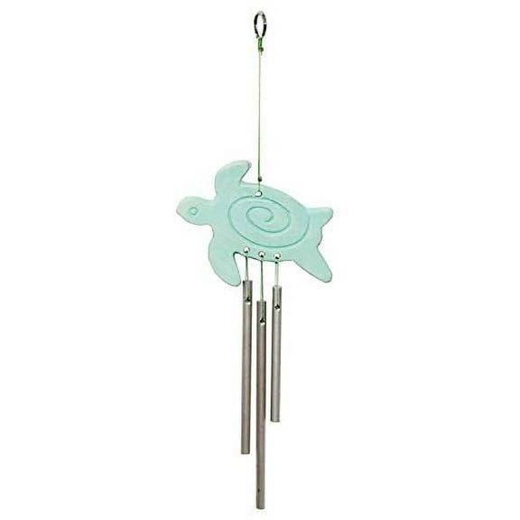 Beachcombers Ceramic Sea Turtle Wind Chime Outdoor Garden Windchime 10.2 Inch
