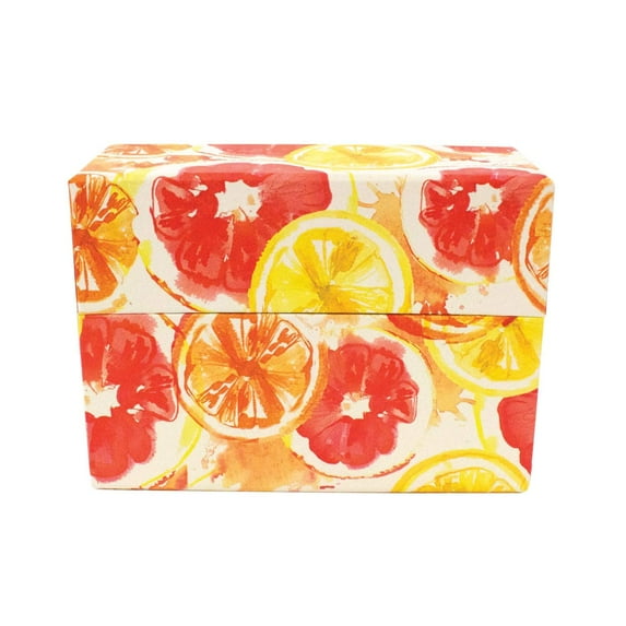Beachcombers Citrus Recipe Box Cardboard Home Decor Accents