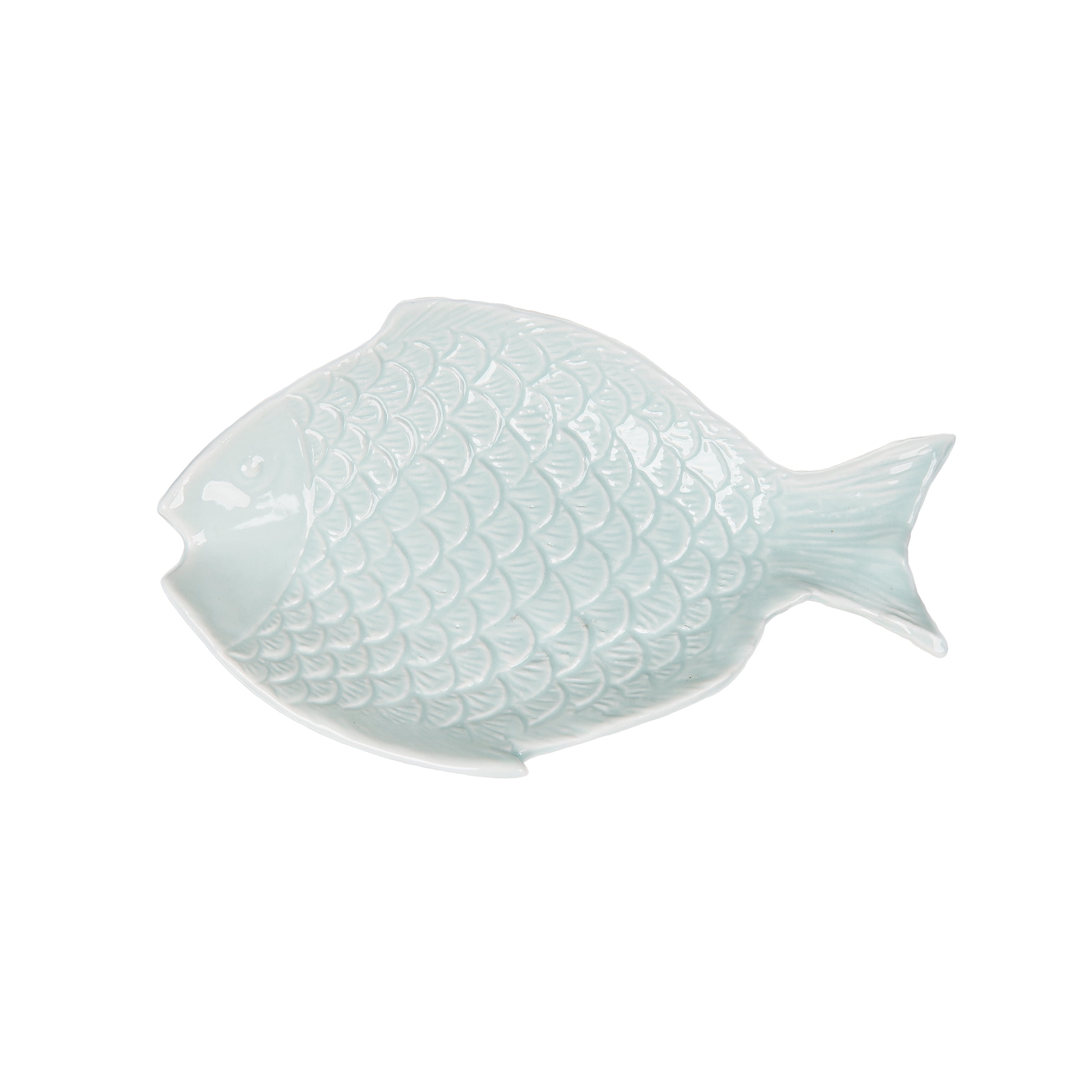 5.91" Fish Shaped Decorative Ceramic Trinket Tray