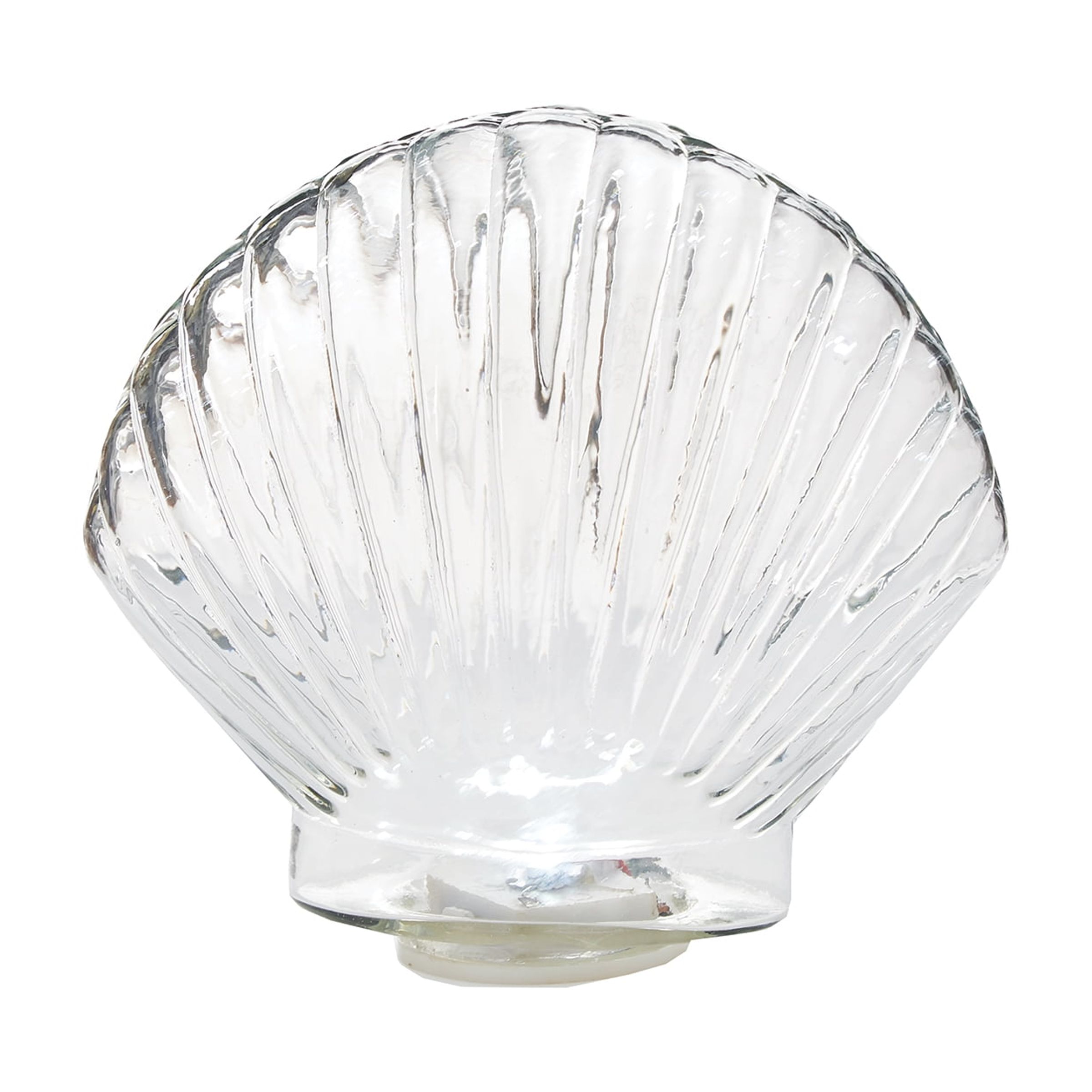 Large Fan Shell Beachcombers Large Fan Shell Glass Figure Figurine Silver - Walmart.com