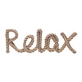 thumbnail image 1 of Beachcombers Natural Rope Relax Sign Wall Coastal Plaque Hanging Wood Composite Flax Sign Home D√©cor with Sayings 13.78 x 0.98 x 4.72 Brown, 1 of 2