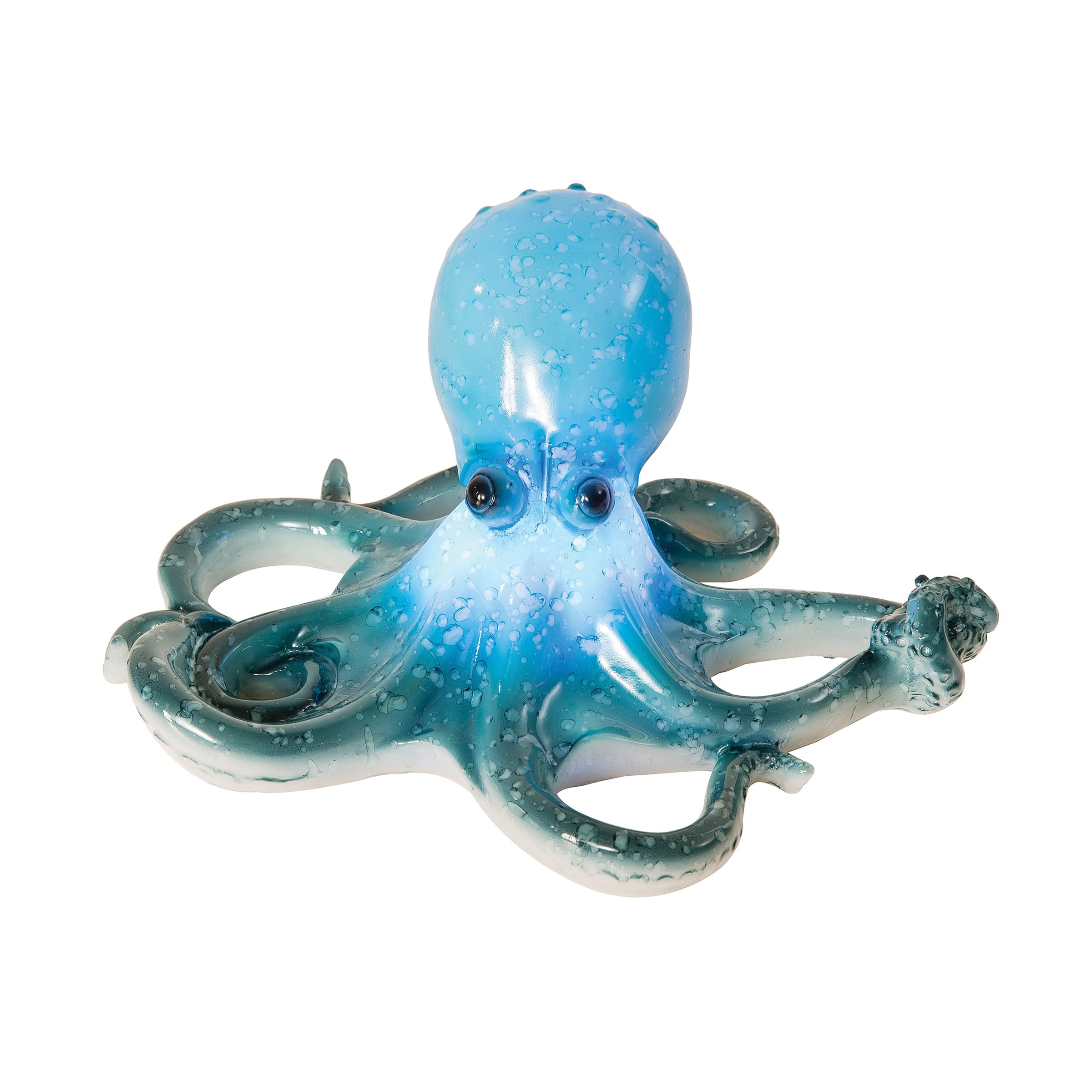 Blue Resin Coastal Octopus LED Light Figurine