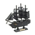 thumbnail image 1 of Beachcombers SS-BCS-20397 6 x 6 Inch Black Pearl Pirate Ship Wood Tabletop Figurine on Pedestal, 1 of 2