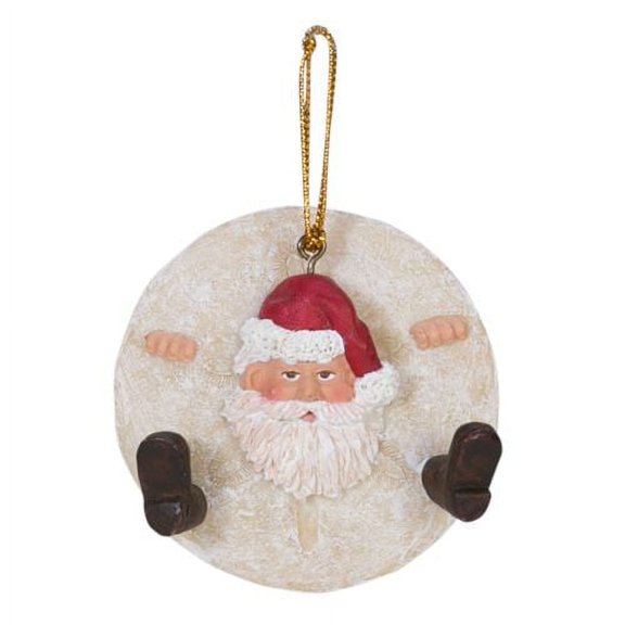Beachcombers Sand Dollar Santa Ornament