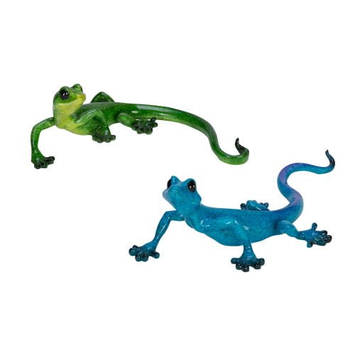 Beachcombers Set Of 2 Assorted Gloss Geckos