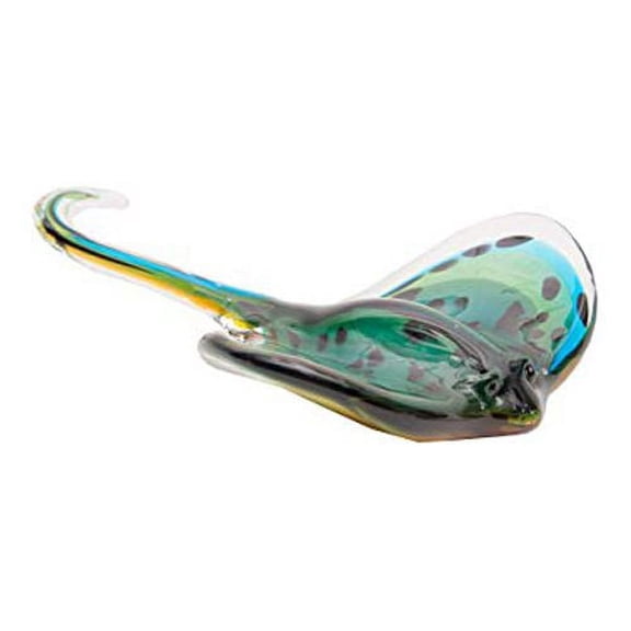Beachcombers Stingray Figurine, 11-inch Length, Multicolor, Glass (B23621)