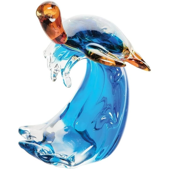 beachcombers coastal life Glass Turtle Curl Wave