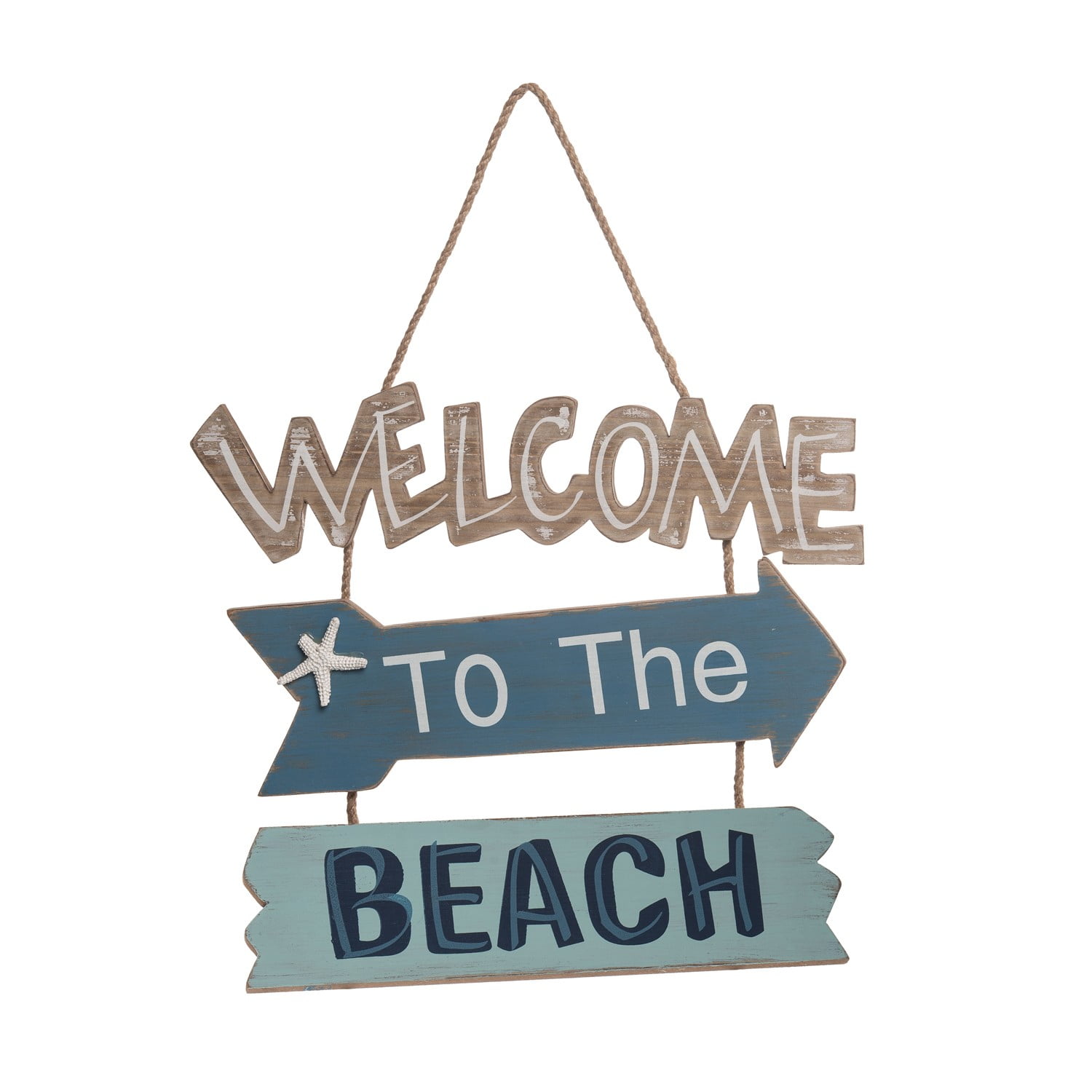 Welcome to the Beach Multicolor MDF Coastal Plaque Sign