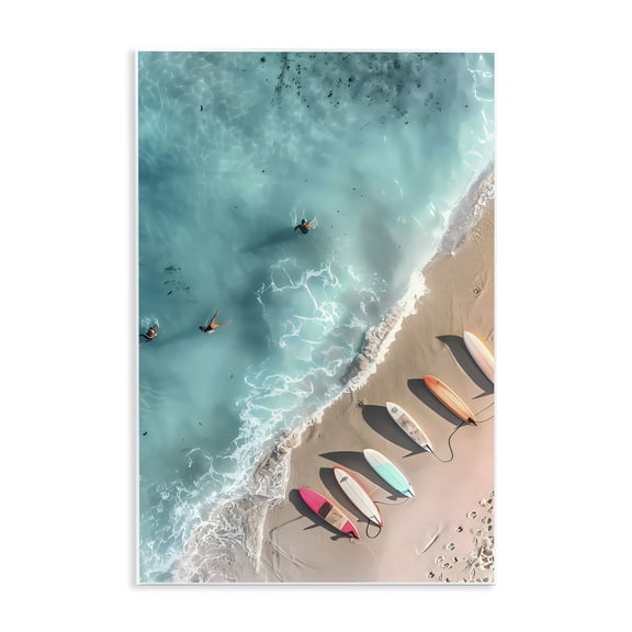 Stupell Industries Tropical Beached Boards Shoreline Wall Plaque Art, 13 x 19, by LSR Design Studio