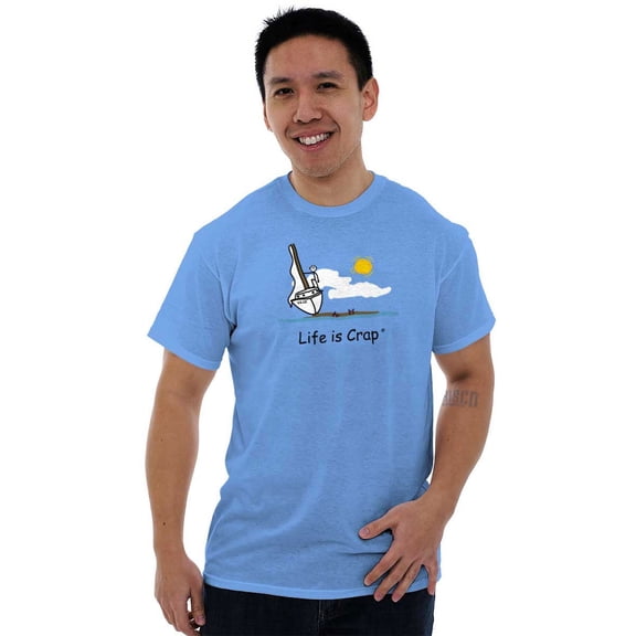 Beached Stranded Boat Sailing Ocean Men's Graphic T Shirt Tees Brisco Brands S