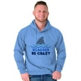thumbnail image 1 of Beaches Be Crazy Funny Swimming Shark Unisex Plus Fleece Graphic Hoodie Brisco Brands 2X, 1 of 5