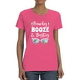 thumbnail image 1 of Beaches Booze And Besties Shaped T-Shirt Women -Smartprints Designs, Female Large, 1 of 4