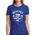 thumbnail image 1 of Beaches Love Me White Shirt for Women - S M L XL 2XL 3XL Summer Vacation Graphic Tee - T-Shirt Pool Party Tee Gift, 1 of 2