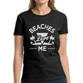 thumbnail image 1 of Beaches Love Me White Shirt for Women - S M L XL 2XL 3XL Summer Vacation Graphic Tee - T-Shirt Pool Party Tee Gift, 1 of 2