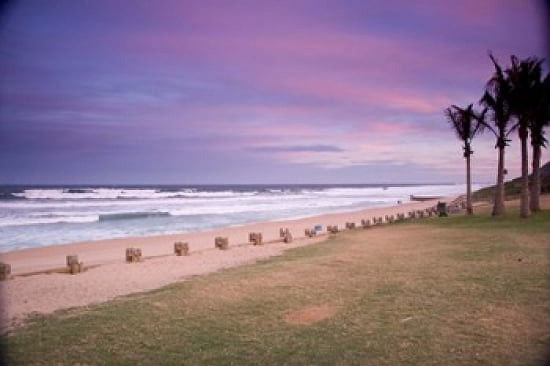 Beaches at Ansteys Beach Durban South Africa Canvas Art - Micah Wright DanitaDelimont (34 x 23)