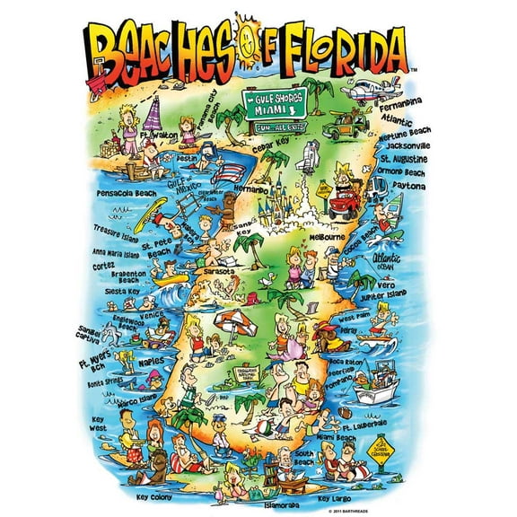 Beaches of Florida, a 550-piece Puzzle by Heritage Puzzles