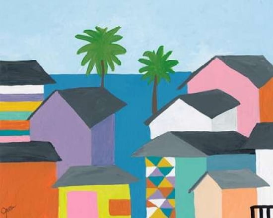 Beachfront Property 2 Canvas Art - Jan Weiss (24 x 30)