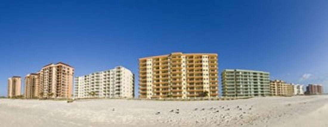 Beachfront buildings on Gulf Of Mexico Orange Beach Baldwin County Alabama USA Canvas Art - Panoramic Images (15 x 6)