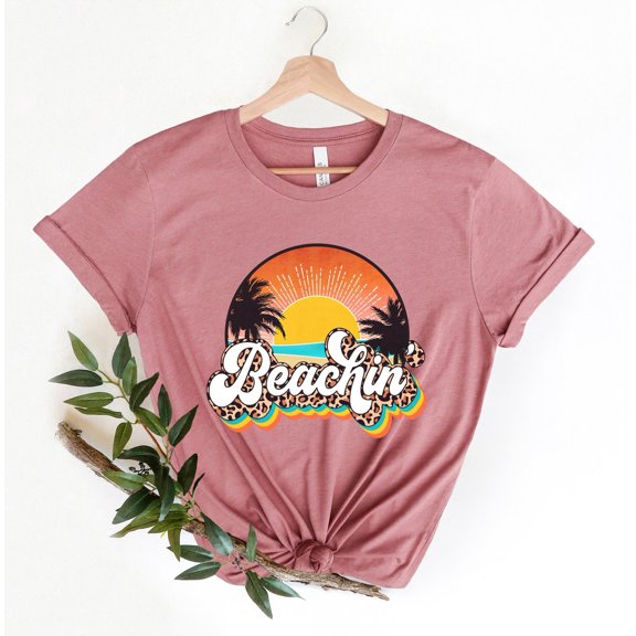 Beachin' Retro Leopard Shirt, Retro Summer Shirt, Summer Shirt, Be Kind, Kindness, Beach Shirt, Vintage Summer Shirt TSHIRT All Size S-5XL
