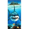 thumbnail image 1 of Beachland Big Shark Beach Towel 30 x 60 inch 100% Cotton - Great White Shark Attack, 1 of 2